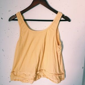 yellow ruffle crop top